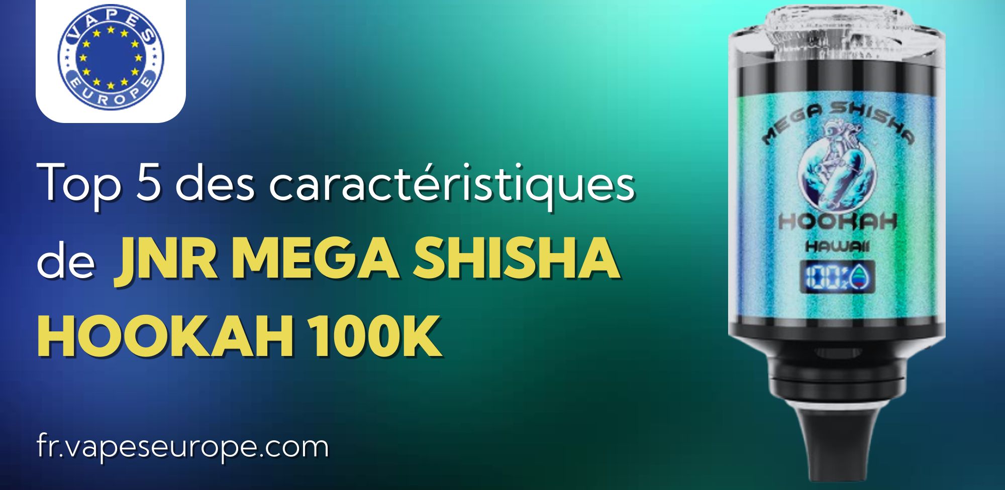 Top 5 des caractéristiques de JNR Mega Shisha Hookah 100K