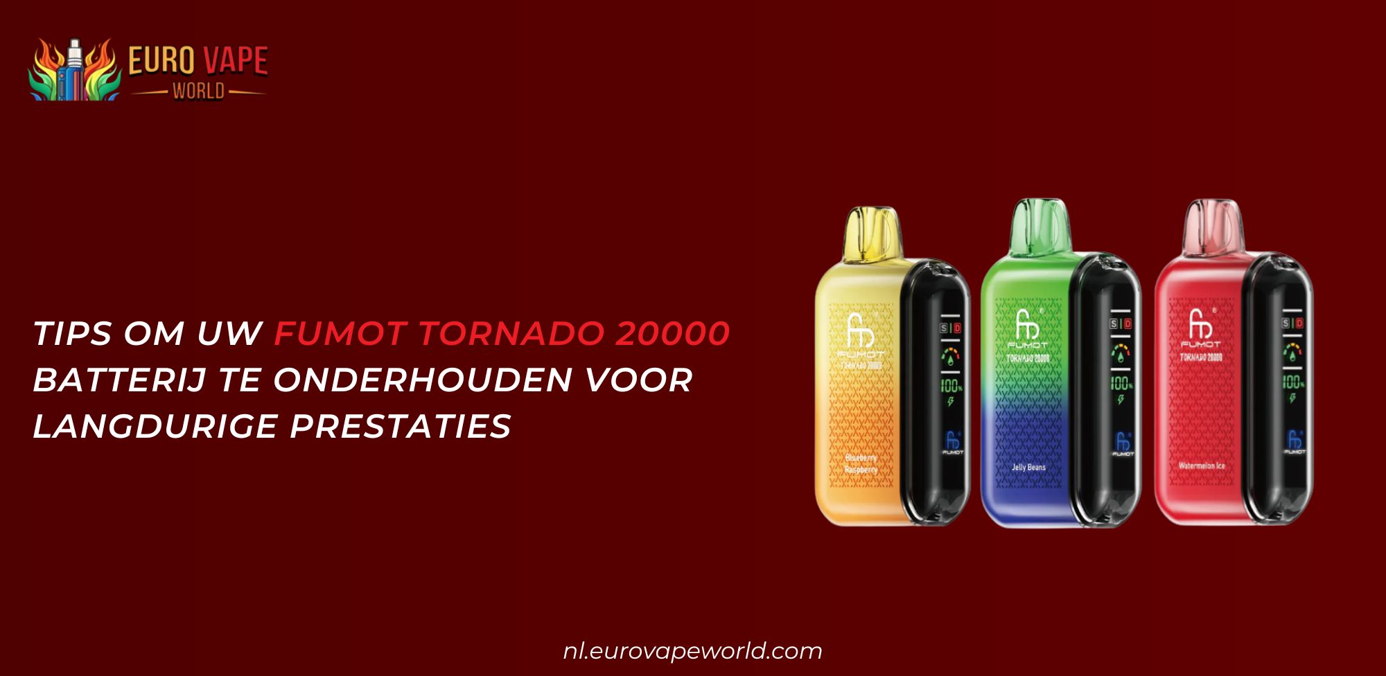 Fumot Tornado 20000 batterij