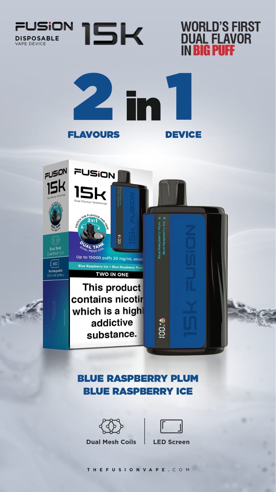 elfbar elfa kaufen 2 in 1 Fusion 15k Puffs Dual Tank Disposable Vape Pod Kit