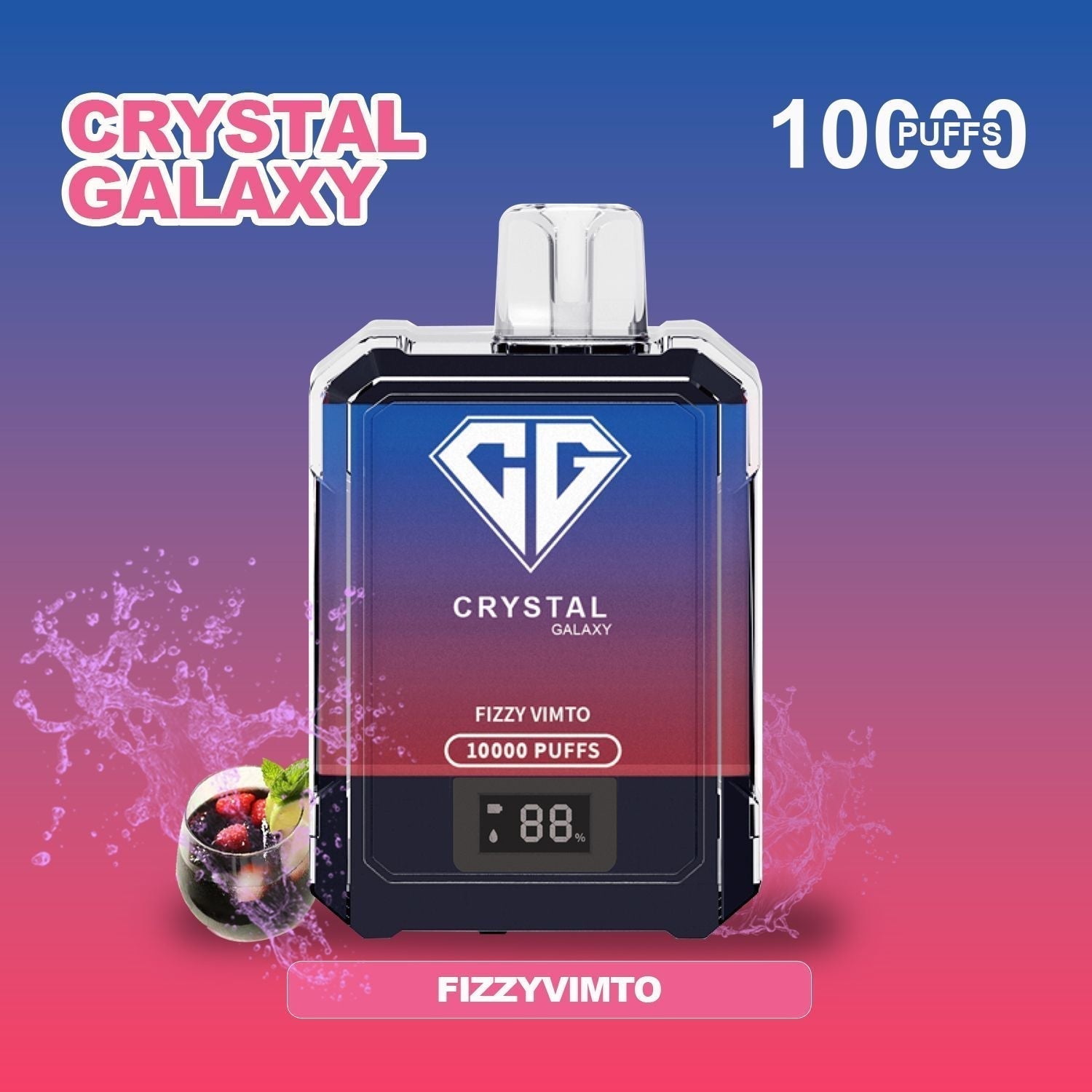 Crystal Galaxy 10000 Puffs Disposable Vape Pod Box of 10 - #Simbavapeswholesale#