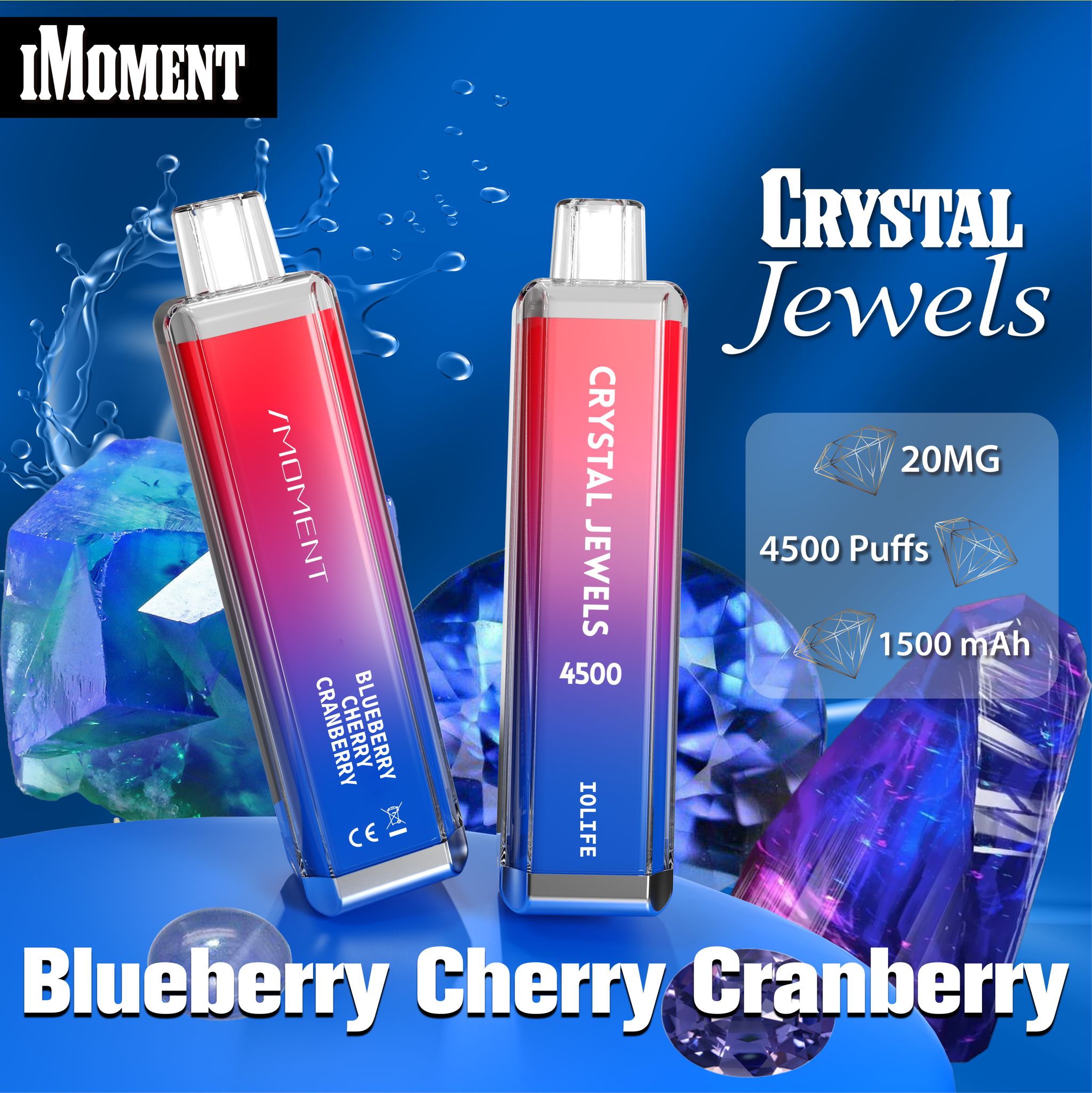 jewels vape pen Crystal Jewel 4500 Disposable Pod 10x Multipack – 20MG main image 0