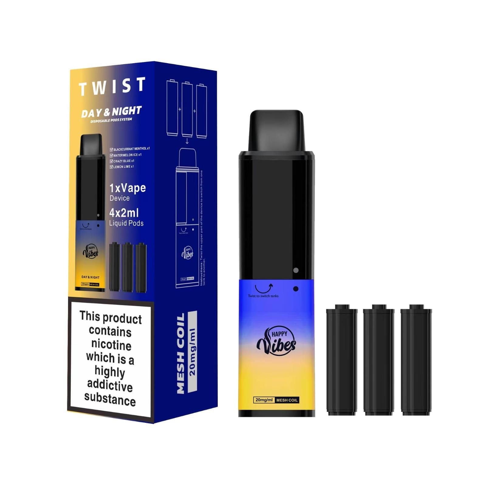 Happy Vibes Twist 2400 Disposable Vape Pod Kit - #Simbavapes#