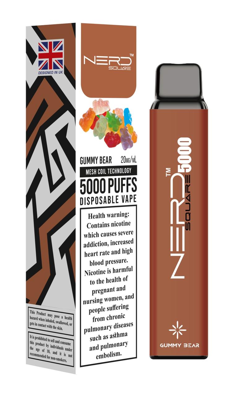 square disposable vape Nerd Square 5000 Disposable Vape Pod